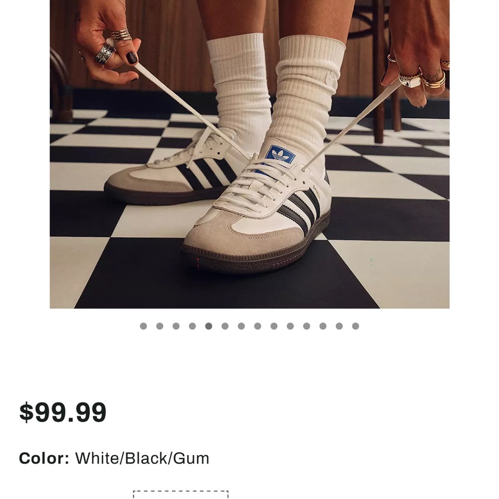 Adidas Classic White and Black Sambas